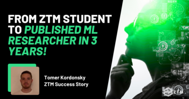 From ZTM Student to Published ML Researcher in 3 Years!